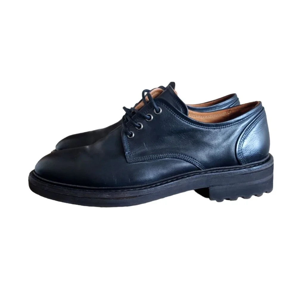$698 John Varvatos Scarpe Derby Leather Shoes hand made Portugal men's Size 11